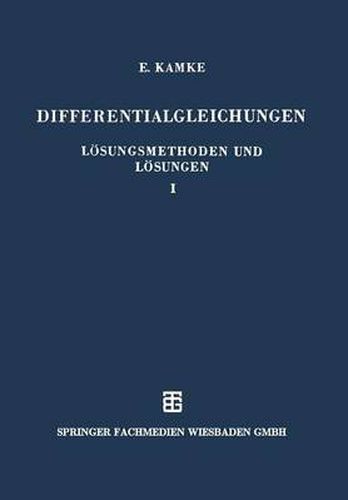 Cover image for Differentialgleichungen Loesungsmethoden Und Loesungen