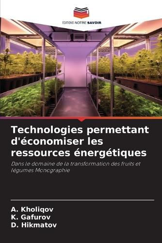 Cover image for Technologies permettant d'economiser les ressources energetiques
