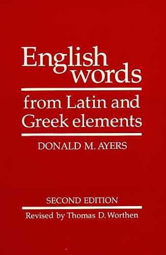 Cover image for English Words From Latin And Greek Elements