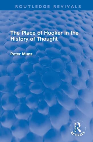 Cover image for The Place of Hooker in the History of Thought