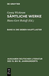 Cover image for Samtliche Werke, Band 8, Die sieben Hauptlaster