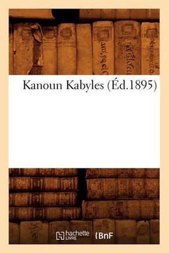 Kanoun Kabyles (Ed.1895)