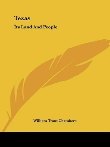 Cover image for Texas: Its Land and People