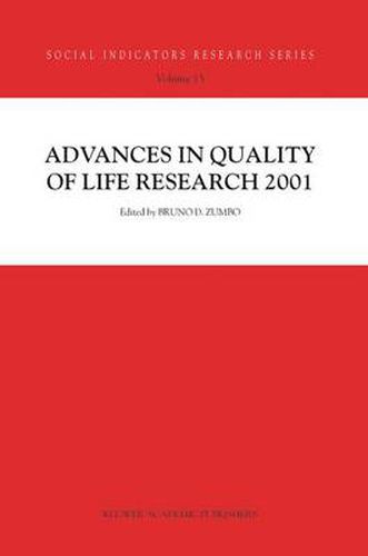 Cover image for Advances in Quality of Life Research 2001