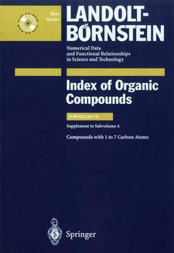 Compounds with 1 to 7 Carbon Atom (Supplement to Subvolume A)