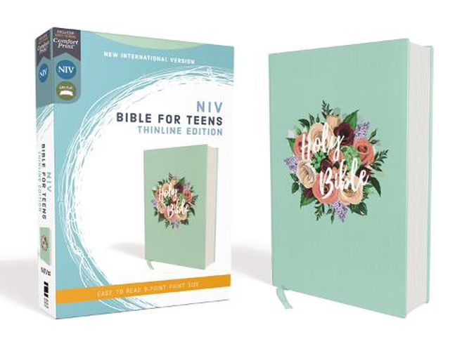 Cover image for NIV, Bible for Teens, Thinline Edition, Cloth over Board, Floral, Red Letter, Comfort Print