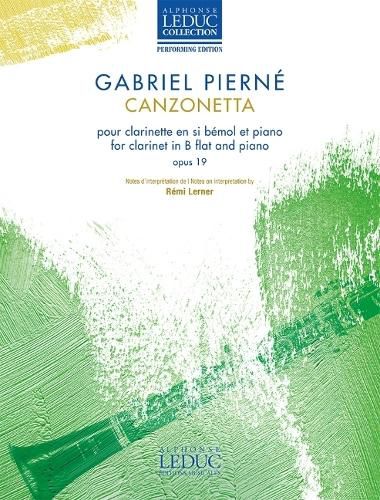 Cover image for Pierne: Canzonetta Opus 19 for Clarinet and Piano