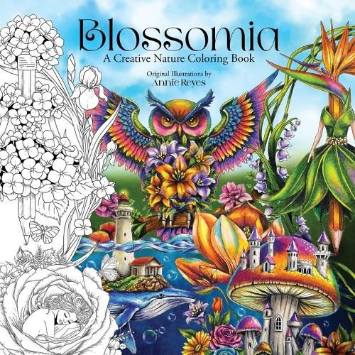 Cover image for Blossomia. A Creative Nature Coloring