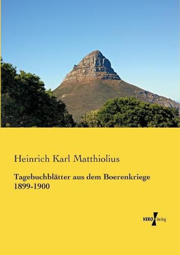 Cover image for Tagebuchblatter aus dem Boerenkriege 1899-1900