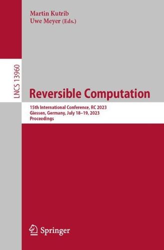 Cover image for Reversible Computation