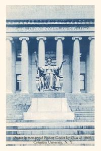 Cover image for Vintage Journal Library, Statue, Columbia University, New York City