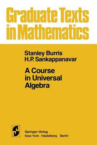 Cover image for A Course in Universal Algebra