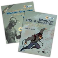 Cover image for 'The Complete Guide to Blender Graphics' and 'Blender 2D Animation': Two Volume Set