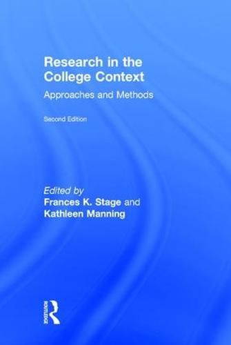 Cover image for Research in the College Context: Approaches and Methods