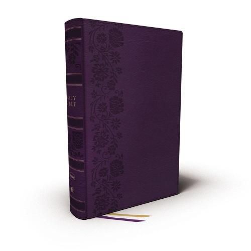 NKJV, Single-Column Wide-Margin Reference Bible, Leathersoft, Purple, Red Letter, Thumb Indexed, Comfort Print: Holy Bible, New King James Version