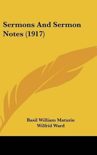 Cover image for Sermons and Sermon Notes (1917)