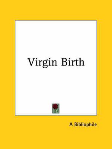 Cover image for Virgin Birth (1905)