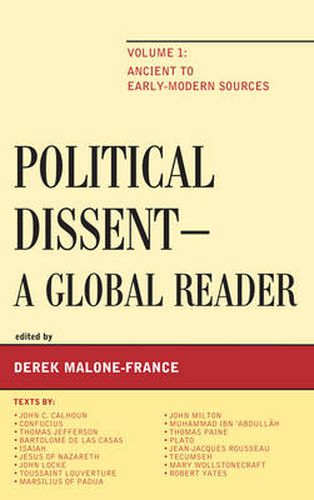 Cover image for Political Dissent: A Global Reader: Ancient to Early-Modern Sources