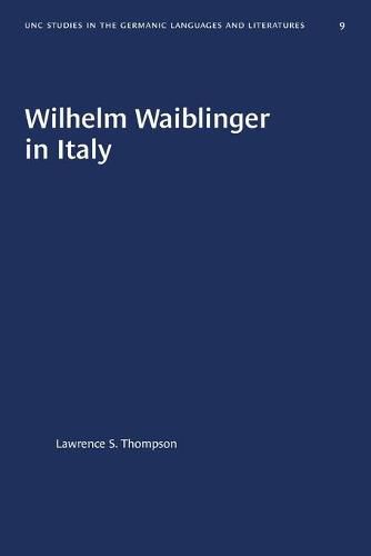 Cover image for Wilhelm Waiblinger in Italy