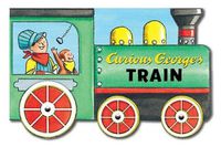 Cover image for Curious George's Train: Mini Movers Shaped Board Books