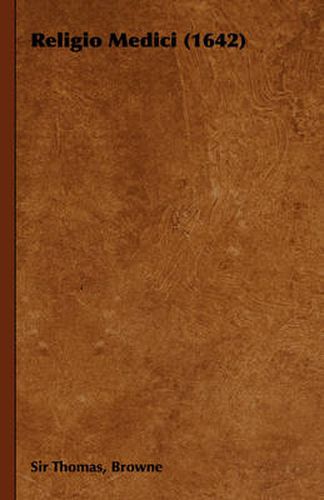 Cover image for Religio Medici (1642)