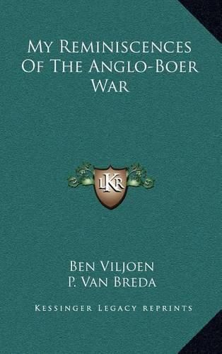 Cover image for My Reminiscences of the Anglo-Boer War
