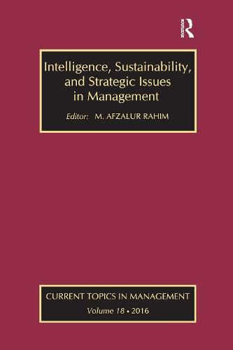 Cover image for Intelligence, Sustainability, and Strategic Issues in Management: Current Topics in Management