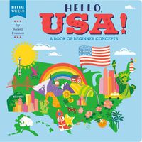 Cover image for Hello, USA!: A Book of Beginner Concepts