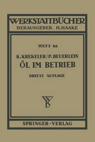 Cover image for OEl im Betrieb