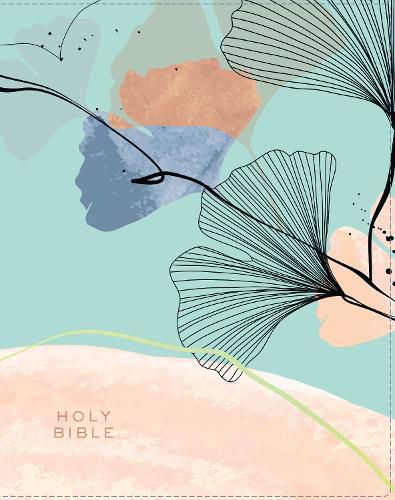 Cover image for NIV, Journal the Word Bible (Perfect for Note-Taking), Leathersoft, Teal/Floral, Red Letter, Comfort Print