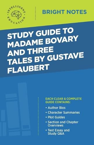 Cover image for Study Guide to Madame Bovary and Three Tales by Gustave Flaubert