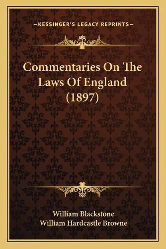 Cover image for Commentaries on the Laws of England (1897)