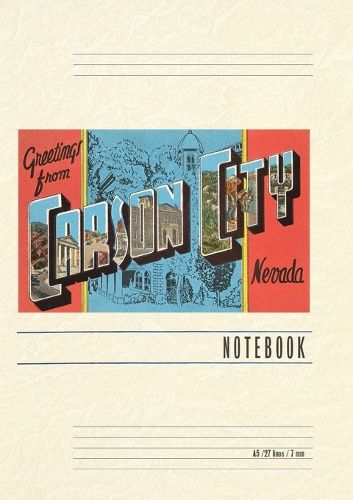 Cover image for Vintage Lined Notebook Greetings from Carson City, Nevada