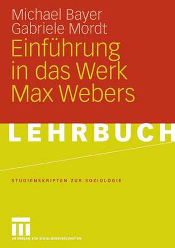 Cover image for Einfuhrung in Das Werk Max Webers