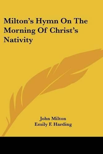 Cover image for Milton's Hymn on the Morning of Christ's Nativity