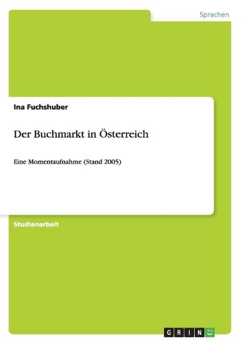 Cover image for Der Buchmarkt in OEsterreich