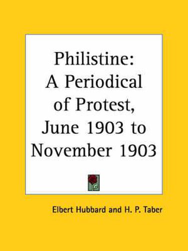 Cover image for Philistine: A Periodical of Protest Vol. 17 (1903)