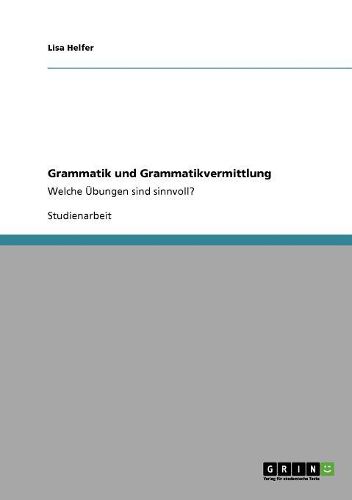 Cover image for Grammatik Und Grammatikvermittlung