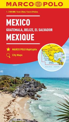 Cover image for Mexico Marco Polo Map: Includes Guatemala, Belize and El Salvador