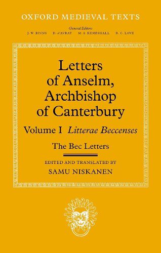 Letters of Anselm, Archbishop of Canterbury: Volume I