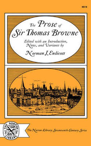 Cover image for The Prose of Sir Thomas Browne