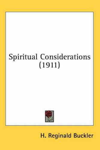 Spiritual Considerations (1911)