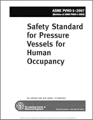 Cover image for Safety Standards for Pressure Vessels for Human Occupancy