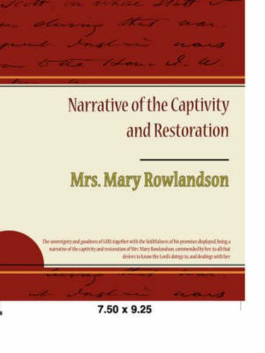 Cover image for Narrative of the Captivity and Restoration