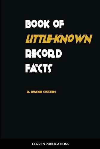 Cover image for Book of Little-Know Record Facts