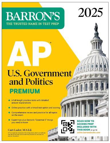 Cover image for AP U.S. Government and Politics Premium, 2025: Prep Book with 6 Practice Tests + Comprehensive Review + Online Practice