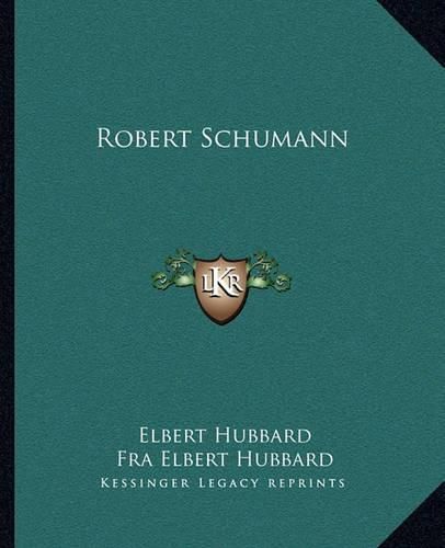 Cover image for Robert Schumann