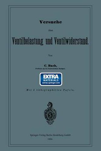 Cover image for Versuche UEber Ventilbelastung Und Ventilwiderstand