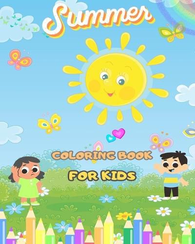 Cover image for Summer Coloring Book for Kids - Fun and easy summer coloring pages