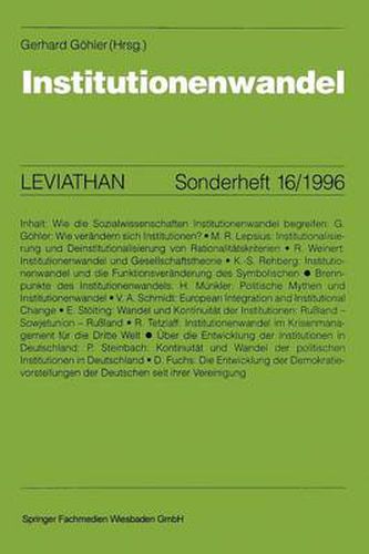 Cover image for Institutionenwandel